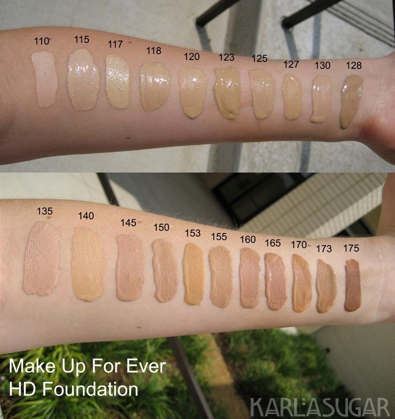 Makeup Forever Hd Foundation Chart